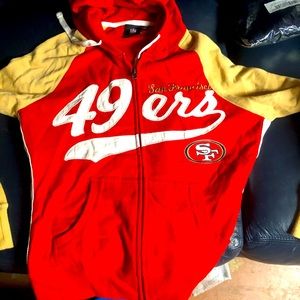 I’m selling a woman’s San Francisco 49ers zip up embroidered hoodie